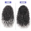 European and American wave small curly wig piece chemical fiber wig female stretch mesh ponytailpicture13