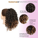 European and American wave small curly wig piece chemical fiber wig female stretch mesh ponytailpicture14