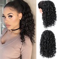 European and American wave small curly wig piece chemical fiber wig female stretch mesh ponytailpicture16