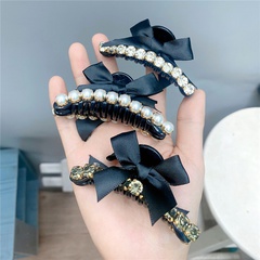 A150-1 Pearl Diamond Bow Small Jaw Clip Sweet Cute Selling Germination Decoration Net Red Style Girl Korean Style Hair Claw