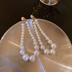 Perlenohrringe Diamanten tropfenförmige Retro-High-End-Ohrringe Temperament Design Sinn Ohrringe