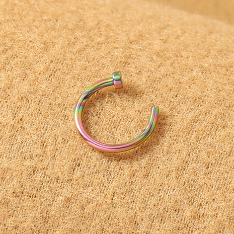 anneau de faux nez en acier inoxydable en forme de C sept couleurs piercing nez piercing ornements de nez NHDB470777's discount tags