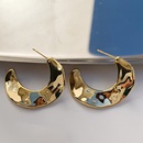 glossy earrings personality punk double C earrings electroplating real gold earringspicture12