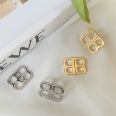 European and American symmetrical letter earrings glossy simple earrings