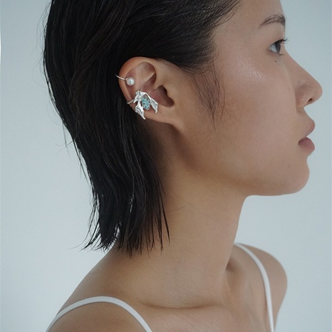 diamond ear bone clip fashion personality punk spider shape earrings single's discount tags