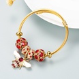 jewelry alloy gold adjustable bee bracelet diamond ballpicture27