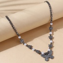 European and American retro creative butterfly pearl necklace wholesalepicture3