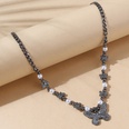 European and American retro creative butterfly pearl necklace wholesalepicture5