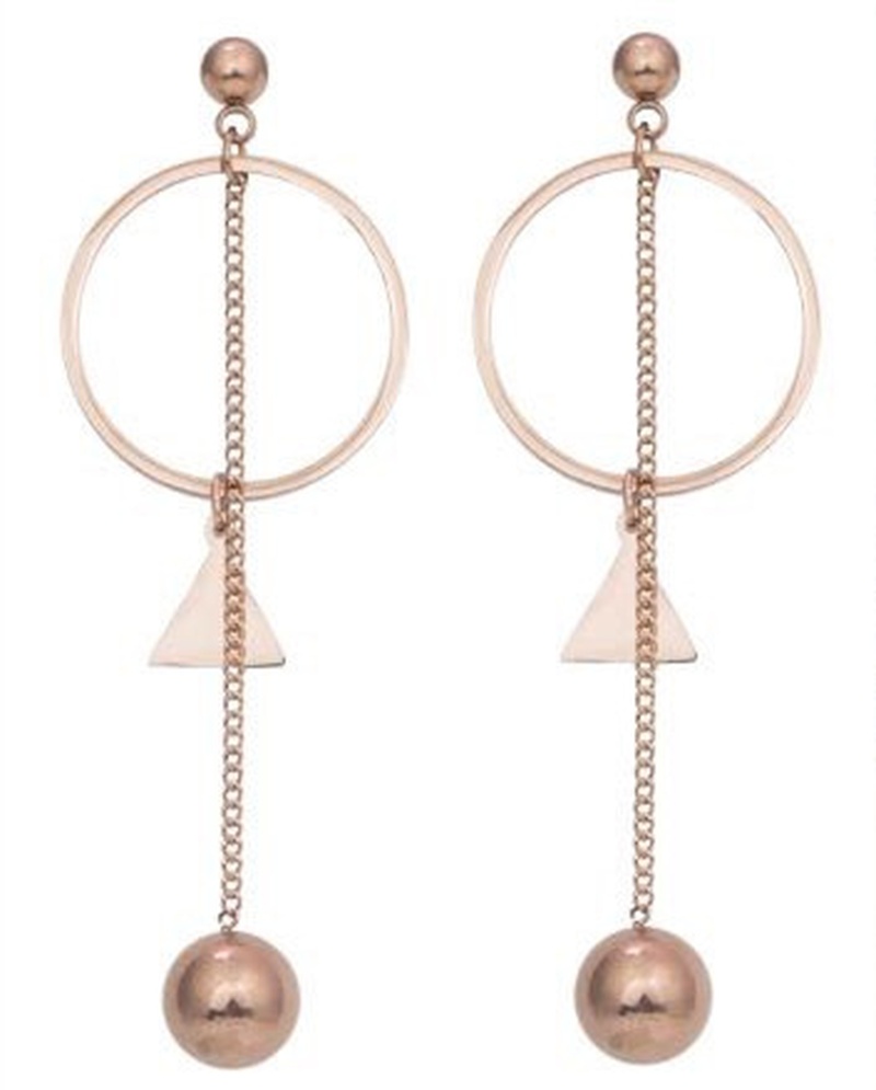 Womens Fashion Geometric Pendent Titanium Steel Earrings Wholesale