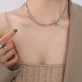 Korea simple OT buckle zircon stitching titanium steel necklace wholesalepicture16