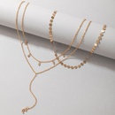 Fashion Simple Jewelry Geometric Circle Necklace Rhinestone Tassel Moon Pendant Necklacepicture17