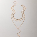 Fashion Simple Jewelry Geometric Circle Necklace Rhinestone Tassel Moon Pendant Necklacepicture18