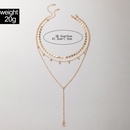 Fashion Simple Jewelry Geometric Circle Necklace Rhinestone Tassel Moon Pendant Necklacepicture20