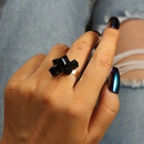 European and American retro geometric resin black square ring wholesalepicture21