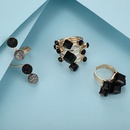 European and American retro geometric resin black square ring wholesalepicture25