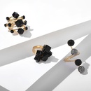 European and American retro geometric resin black square ring wholesalepicture27