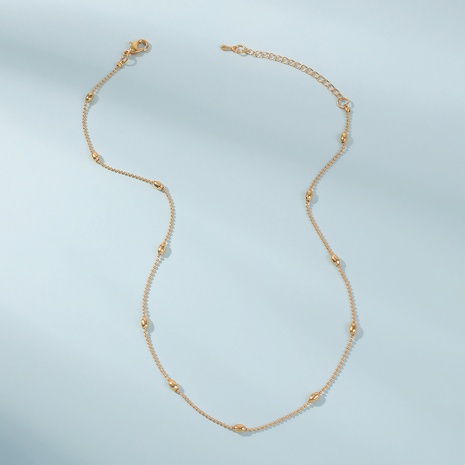 simple niche geometric splicing beads chain necklace's discount tags
