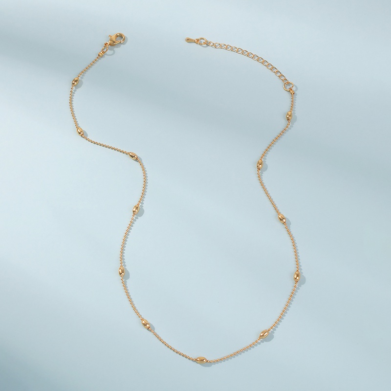 simple niche geometric splicing beads chain necklace