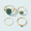 niche design creative geometric emeralds alloy ring setpicture7