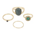 niche design creative geometric emeralds alloy ring setpicture10