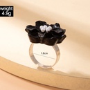 European and American resin flower pearl single ring threedimensional flower adjustable ringpicture10