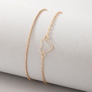 Korean fashion new simple bracelet female double stitching chain heartshaped braceletpicture7