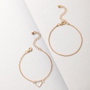 Korean fashion new simple bracelet female double stitching chain heartshaped braceletpicture8
