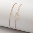 Korean fashion new simple bracelet female double stitching chain heartshaped braceletpicture13