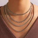 European and American metal multilayer buckle twist chain alloy chain necklace wholesalepicture7