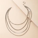 European and American metal multilayer buckle twist chain alloy chain necklace wholesalepicture11