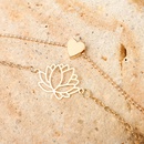 2021 new jewelry fashion geometric peach heart hollow lotus flower bracelet ankletpicture17