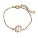 2021 new jewelry fashion geometric peach heart hollow lotus flower bracelet ankletpicture20