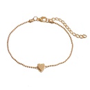 2021 new jewelry fashion geometric peach heart hollow lotus flower bracelet ankletpicture21