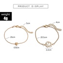 2021 new jewelry fashion geometric peach heart hollow lotus flower bracelet ankletpicture22