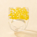 European and American new trend resin ring with beads lemon color ring wholesalepicture28