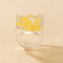 European and American new trend resin ring with beads lemon color ring wholesalepicture32