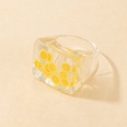 European and American new trend resin ring with beads lemon color ring wholesalepicture35