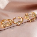 18KGP Retro hohles Herz Kreuz Diamant Mode Ring Frauenpicture6