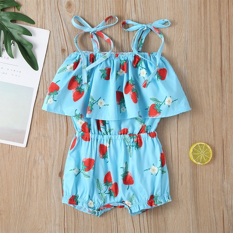 Summer baby one-piece sling style fashion printing baby short romper  NHSSF503765's discount tags