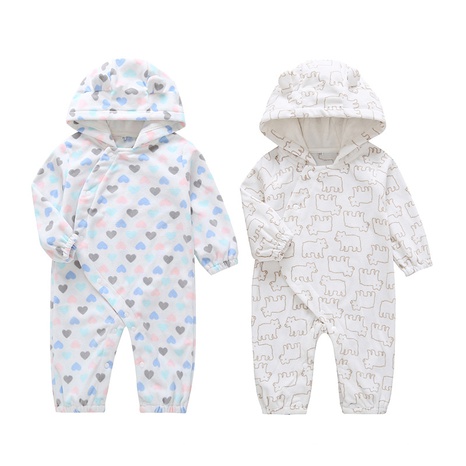 new baby children's clothes climbing clothes autumn thick hooded jumpsuit  NHSSF503803's discount tags
