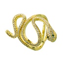 design geometric serpentine winding copper microinlaid zircon ring fashion open ringpicture12