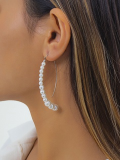 retro imitation pearl fashion French Baroque irregular ear hook earrings