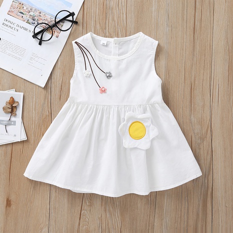 2021 new dress summer baby cute vest skirt baby solid color sleeveless skirt NHLF504679's discount tags