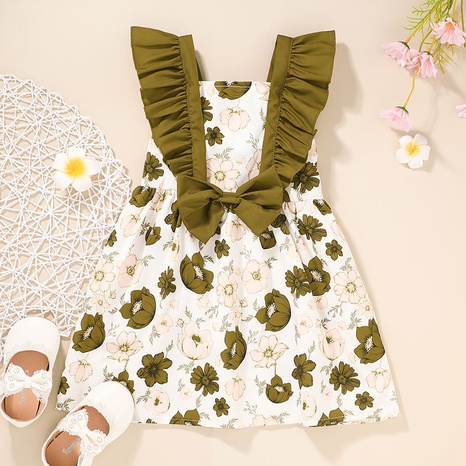 fashion clothing suspender skirt 2021 new child print dress  NHLF504684's discount tags