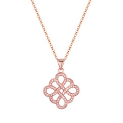 Women's Fashion Titanium Steel Rose Gold Pendent Necklace