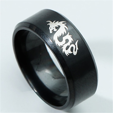 316 titanium steel ring men's dragon pattern ring's discount tags