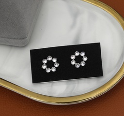 Light luxury niche classic diamond geometric copper earrings
