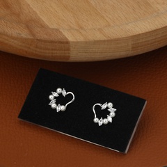 Light luxury niche design geometric pearl earrings