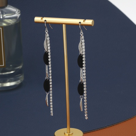 Fashion classic French slim earrings copper drop earring NHIK566445's discount tags