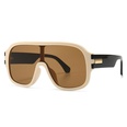 fashion geometric oversized frame sunglasses model conjoined sunglassespicture20